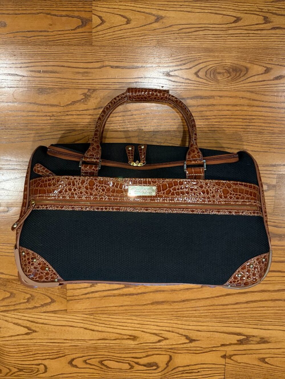 Samantha Brown Tweed Wheeled Weekender (Duffle)